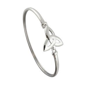 Sterling Silver Celtic Knot Bangle Bracelet